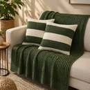 Kit Manta Tricot Decorativa | Elegância e Aconchego Para Sua Casa