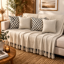 Manta Decorativa com Almofadas | Kit Aconchegante Para Sala e Quarto