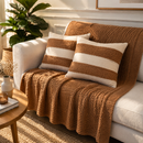Kit Manta Tricot Decorativa | Elegância e Aconchego Para Sua Casa