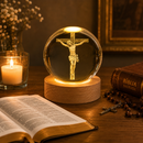 Luminária - Bola de cristal Jesus Cristo
