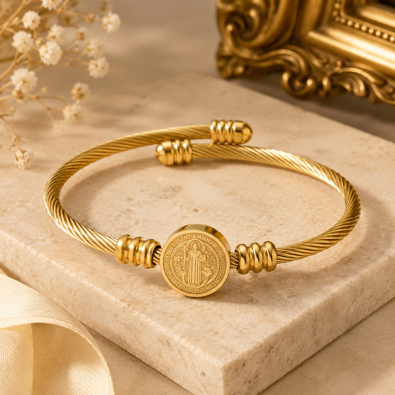 Bracelete de proteção - Medalha São Bento
