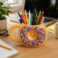 Caneca Donut 3D Rosa Chocolate | Caneca Criativa e Decorativa