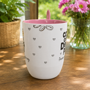 Caneca Café com Deus Pai com Colher | Caneca Cristã Rosa