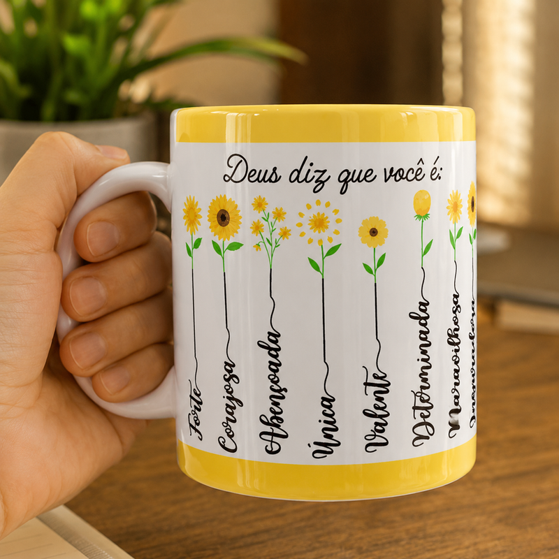 Caneca Salmos 46:5 300ml | Caneca Gospel de Porcelana