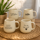 Jogo Caneca Bojuda Motivacional 260ml | Porcelana Acetinada