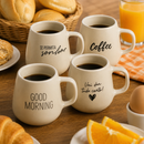 Jogo Caneca Bojuda Motivacional 260ml | Porcelana Acetinada