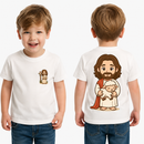 Camiseta Infantil Jesus Cristo Cruz 100% Algodão