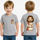 Camiseta Infantil Jesus Cristo Cruz 100% Algodão