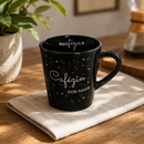 Jogo de Xícaras para Café com Frases Motivacionais e Suporte