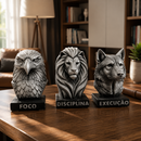 Trio Decorativo Motivação | Decoração Elegante Para Sala e Escritório