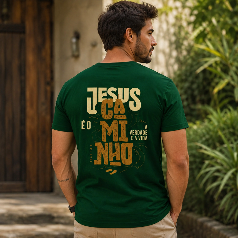 Camiseta Jesus é o Caminho | Unissex em Algodão