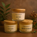 Kit 2 Velas Aromáticas Artesanais Premium 150g com Tampa de Madeira