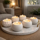 Kit 6 Velas Aromáticas com Vasos Decorativos 2 em 1