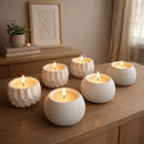 Kit 6 Velas Aromáticas com Vasos Decorativos 2 em 1