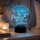 Luminária LED RGB O Senhor é Meu Pastor | Presente Cristão
