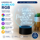 Luminária LED RGB O Senhor é Meu Pastor | Presente Cristão