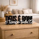 Letreiro Bíblico Deus é Bom o Tempo Todo | Decoração Cristã