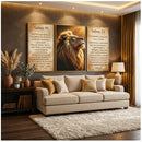 Quadro Leão de Judá Salmos 91 e 23 | Decoração Cristã