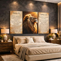 Quadro Leão de Judá Salmos 91 e 23 | Decoração Cristã